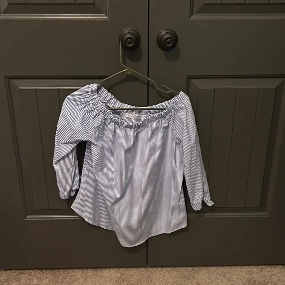 Off the shoulder striped top - Picture 3 of 5